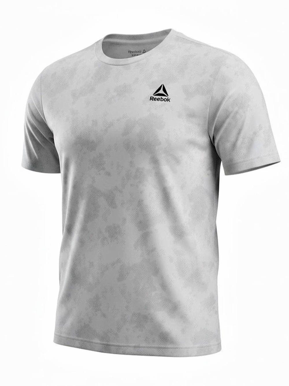 Reebok Men's Abstract Print Short Sleeve Tee in White NWT Size M